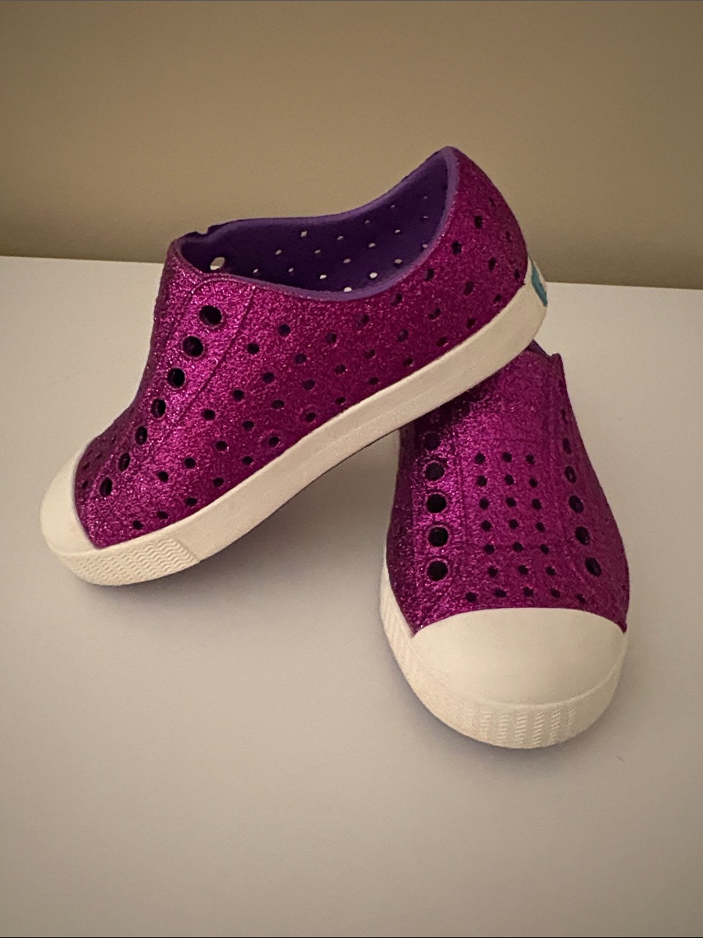 Kids Native Glitter Sneakers - Purple
